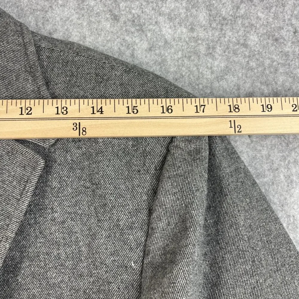 Banana‎ Republic Twill Blazer Mens 38R Gray Tailored Elbow Patch Italian Cotton